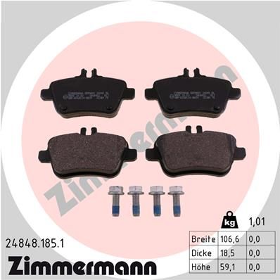 248481851 ZIMMERMANN Комплект тормозных колодок, дисковый тормоз