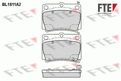 BL1811A2 FTE Комплект тормозных колодок, дисковый тормоз