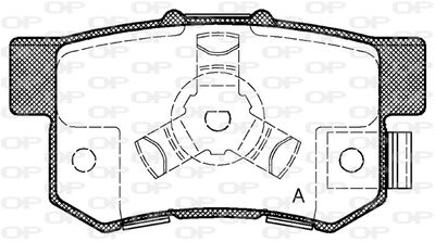 BPA032504 OPEN PARTS Комплект тормозных колодок, дисковый тормоз