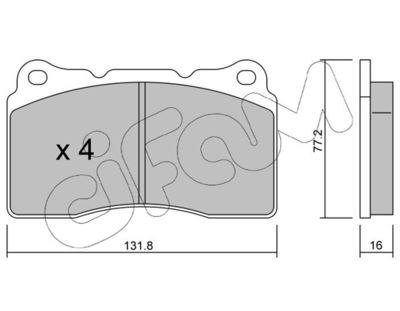 8222881 CIFAM Комплект тормозных колодок, дисковый тормоз