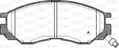 BPA058300 OPEN PARTS Комплект тормозных колодок, дисковый тормоз