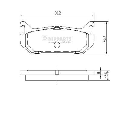 J3613007 NIPPARTS Комплект тормозных колодок, дисковый тормоз