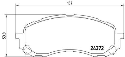 P78015 BREMBO Комплект тормозных колодок, дисковый тормоз