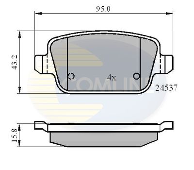 CBP01610 COMLINE Комплект тормозных колодок, дисковый тормоз