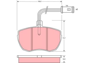 GDB759 TRW Комплект тормозных колодок, дисковый тормоз