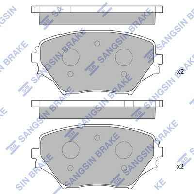 SP1233 Hi-Q Комплект тормозных колодок, дисковый тормоз