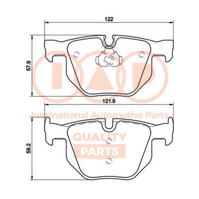 70451152P IAP QUALITY PARTS Комплект тормозных колодок, дисковый тормоз