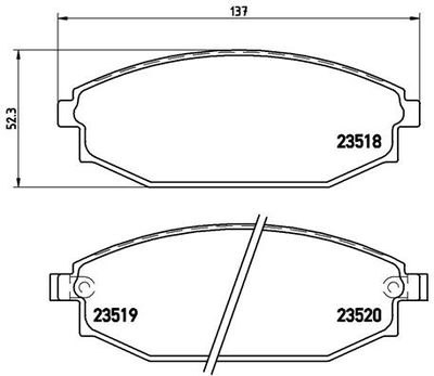 P54027 BREMBO Комплект тормозных колодок, дисковый тормоз