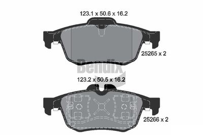 BPD2242 BENDIX Braking Комплект тормозных колодок, дисковый тормоз