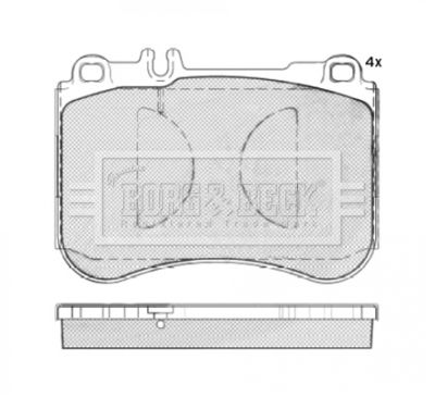 BBP2497 BORG & BECK Комплект тормозных колодок, дисковый тормоз