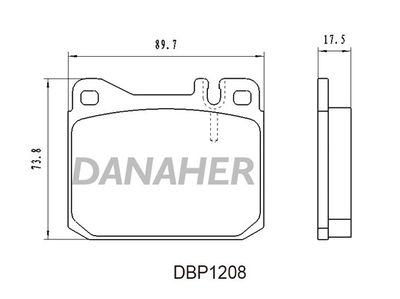 DBP1208 DANAHER Комплект тормозных колодок, дисковый тормоз