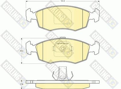 6113832 GIRLING Комплект тормозных колодок, дисковый тормоз