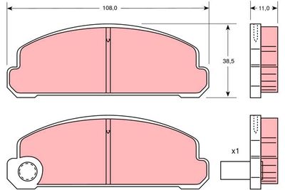 GDB734 TRW Комплект тормозных колодок, дисковый тормоз