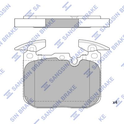 SP2402 Hi-Q Комплект тормозных колодок, дисковый тормоз