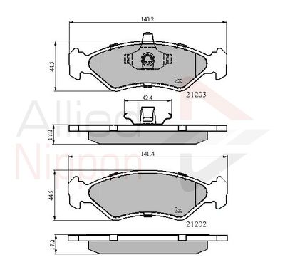 ADB0876 COMLINE Комплект тормозных колодок, дисковый тормоз