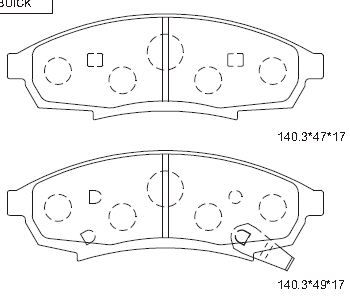 KD6757 ASIMCO Комплект тормозных колодок, дисковый тормоз