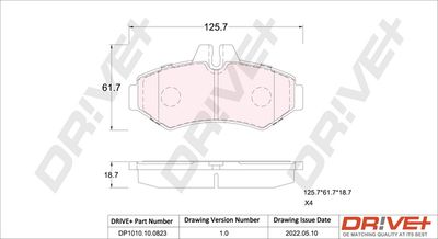 DP1010100823 Dr!ve+ Комплект тормозных колодок, дисковый тормоз