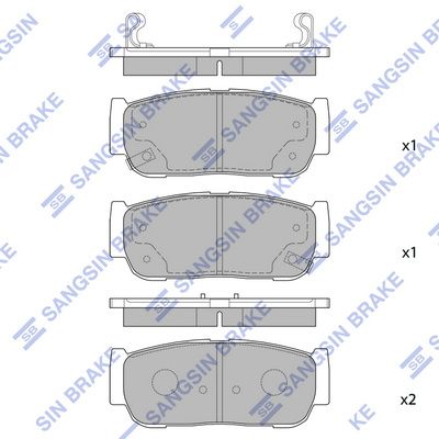 SP1173 Hi-Q Комплект тормозных колодок, дисковый тормоз