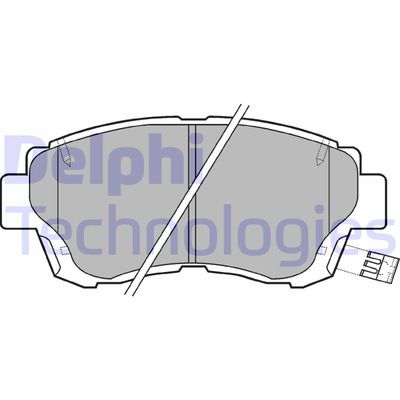 LP936 DELPHI Комплект тормозных колодок, дисковый тормоз