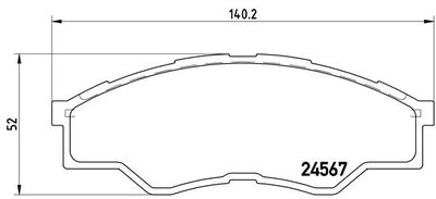 P83096 BREMBO Комплект тормозных колодок, дисковый тормоз