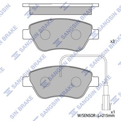 SP1201 Hi-Q Комплект тормозных колодок, дисковый тормоз