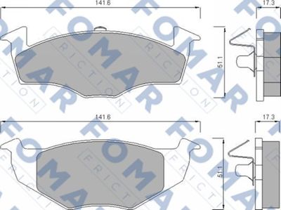 FO643081 FOMAR Friction Комплект тормозных колодок, дисковый тормоз