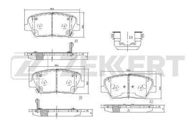 BS1094 ZEKKERT Комплект тормозных колодок, дисковый тормоз