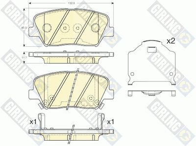 6135495 GIRLING Комплект тормозных колодок, дисковый тормоз