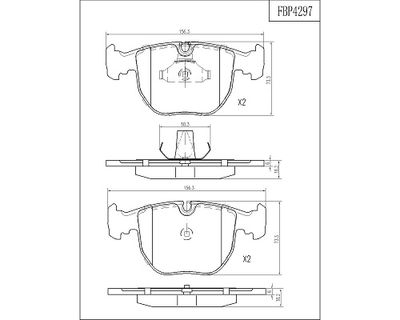 FBP4297 FI.BA Комплект тормозных колодок, дисковый тормоз