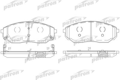 PBP1735 PATRON Комплект тормозных колодок, дисковый тормоз