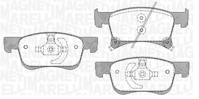 363916060814 MAGNETI MARELLI Комплект тормозных колодок, дисковый тормоз