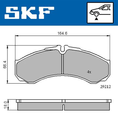 VKBP80507 SKF Комплект тормозных колодок, дисковый тормоз