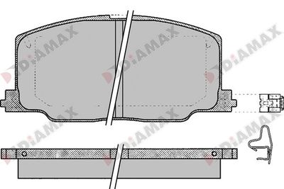 N09727 DIAMAX Комплект тормозных колодок, дисковый тормоз