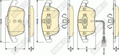 6117622 GIRLING Комплект тормозных колодок, дисковый тормоз