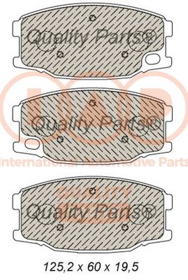 70412101 IAP QUALITY PARTS Комплект тормозных колодок, дисковый тормоз