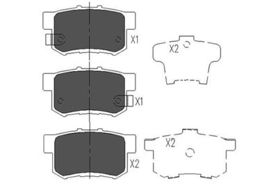 KBP2008 KAVO PARTS Комплект тормозных колодок, дисковый тормоз