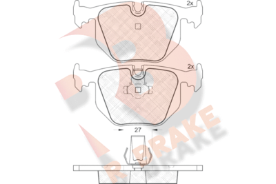 RB1552 R BRAKE Комплект тормозных колодок, дисковый тормоз