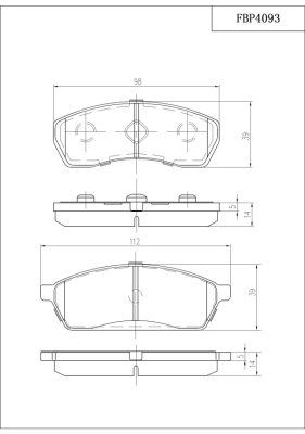 FBP4093 FI.BA Комплект тормозных колодок, дисковый тормоз