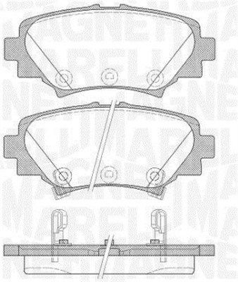 363916060809 MAGNETI MARELLI Комплект тормозных колодок, дисковый тормоз