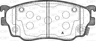 BPA080012 OPEN PARTS Комплект тормозных колодок, дисковый тормоз