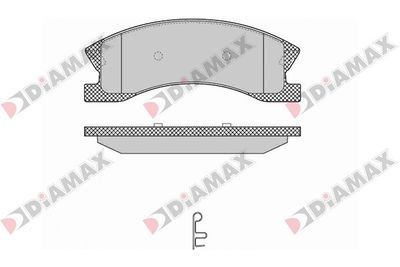 N09641 DIAMAX Комплект тормозных колодок, дисковый тормоз