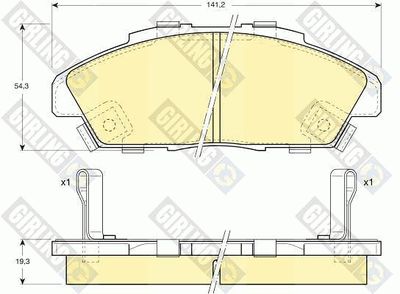 6109969 GIRLING Комплект тормозных колодок, дисковый тормоз