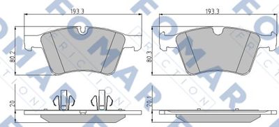 FO873481 FOMAR Friction Комплект тормозных колодок, дисковый тормоз