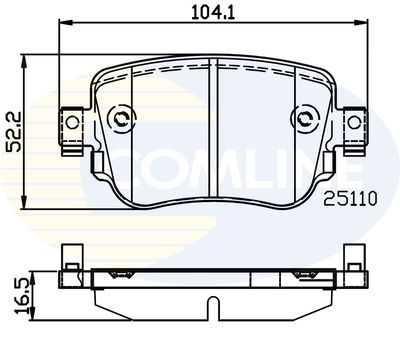 CBP02220 COMLINE Комплект тормозных колодок, дисковый тормоз