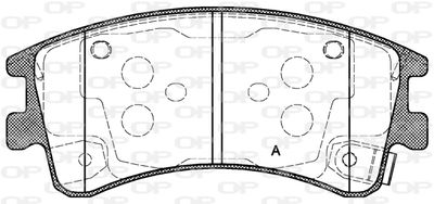 BPA097002 OPEN PARTS Комплект тормозных колодок, дисковый тормоз