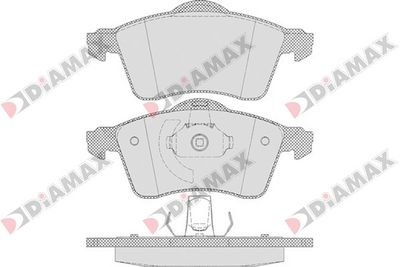 N09559 DIAMAX Комплект тормозных колодок, дисковый тормоз