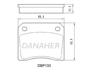 DBP133 DANAHER Комплект тормозных колодок, дисковый тормоз