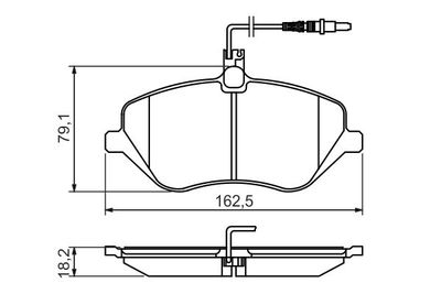 0986494484 BOSCH Комплект тормозных колодок, дисковый тормоз