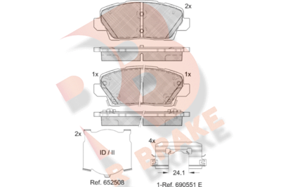 RB2375 R BRAKE Комплект тормозных колодок, дисковый тормоз