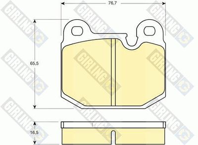 6106542 GIRLING Комплект тормозных колодок, дисковый тормоз
